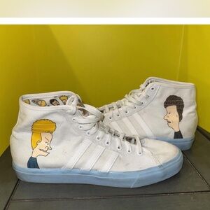 Adidas Matchcourt Hi Top Beavis & Butthead Men White Athletic Shoes DB3379 Sz 11